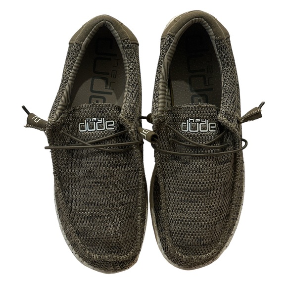 Hey Dude Wally Sox Brown Tan Mens Slip on Loafer Size 8 (Good Condition) - Picture 3 of 6